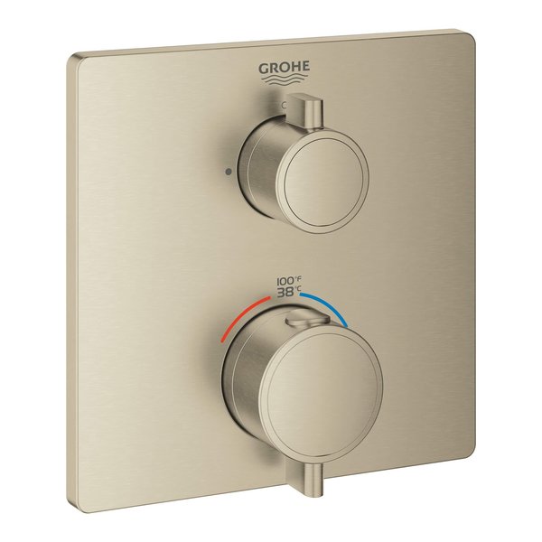 Grohe Dual Function 2-Handle Thermostatic Valve Trim, Gold 24111GN0